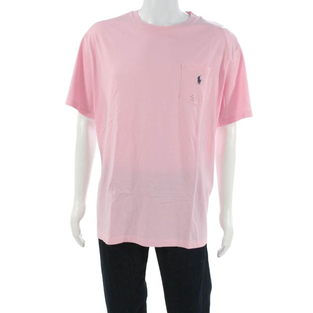 Polo Ralph Lauren Mens Basic Pink 100% Cotton Crew Neck T-Shirt Size XL